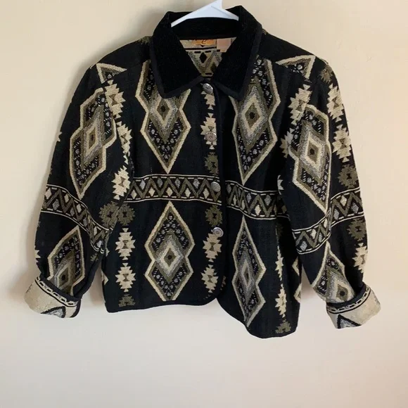 Vintage Artezen bohemian Woven Jacket - Picture 3 of 7